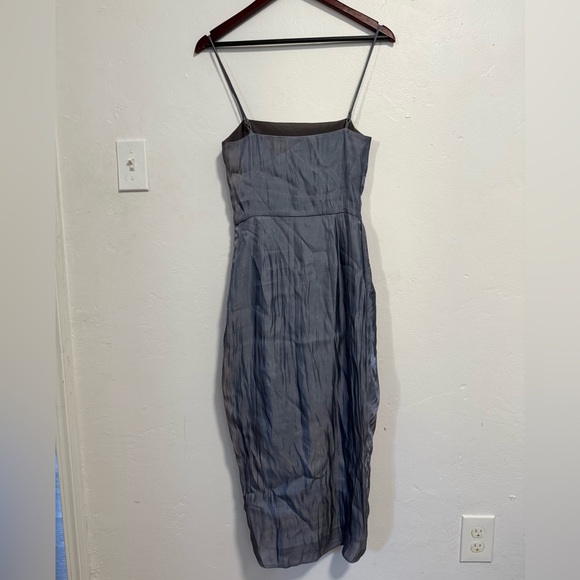 Lovers + Friends Nolita Midi Gray Slinky Bodycon Dress Size XS - Picture 4 of 8